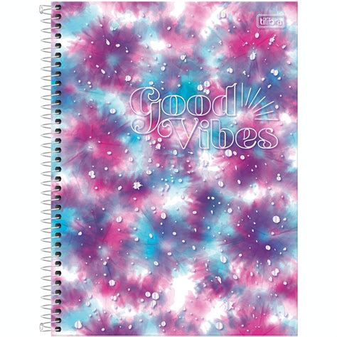 Caderno Espiral Capa Dura Universit Rio Mat Rias Good Vibes