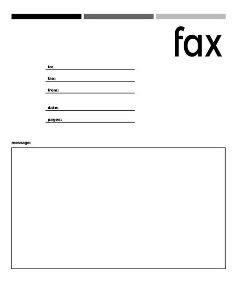 Sample Fax Cover Sheet Printable Fax Cover Sheet