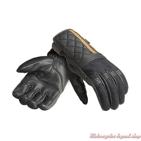 Gants Cuir Et Mesh Sulby Black Gold Triumph Motorcycles Legend Shop