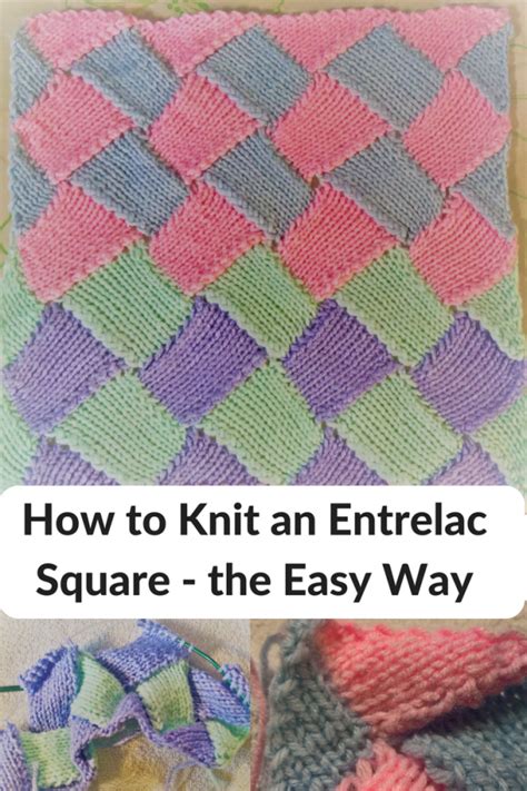 How To Knit An Entrelac Square The Easy Way Entrelac Knitting Entrelac Beginner Knitting