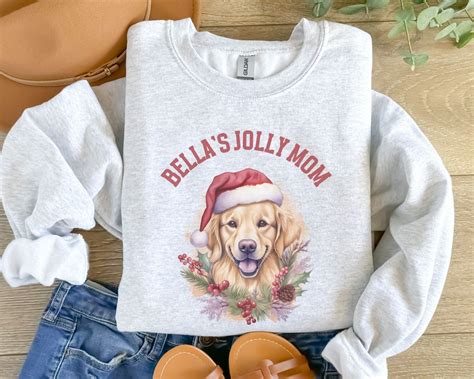 Personalized Golden Retriever Christmas Sweater for a Golden Dog Mom ...