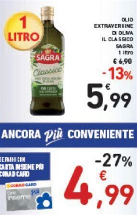 Sagra Olio Extravergine Di Oliva Il Classico 1 Litro Offerta Di Conad