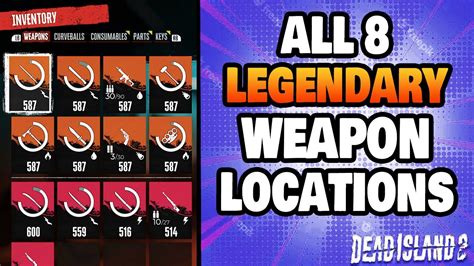 All 8 Legendary Weapon Locations In Dead Island 2 Youtube