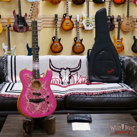 2021 Fender American Acoustasonic Telecaster Pink Paisley Guitars Electric Solid Body Wild