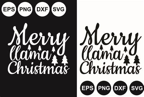 Merry Llama Christmas Gráfico Por Gm Graphics Desicn · Creative Fabrica