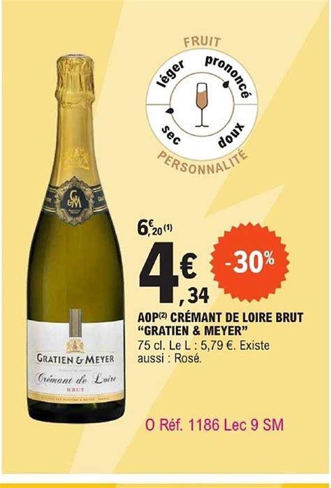 Promo Aop Cr Mant De Loire Brut Gratien Meyer Chez E Leclerc