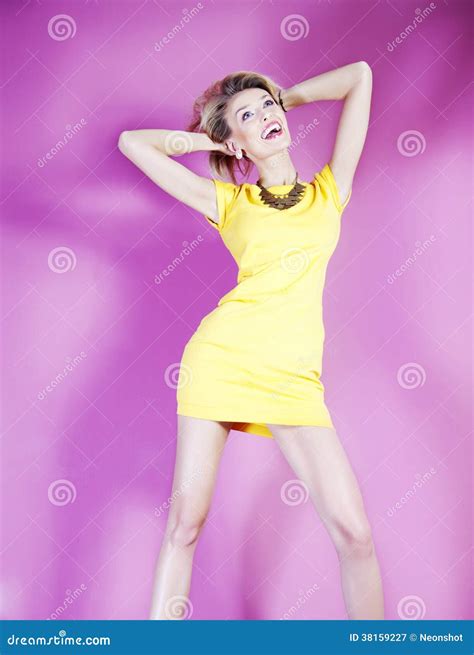 Blonde Beauty Dancing Stock Image Image Of Contemporary