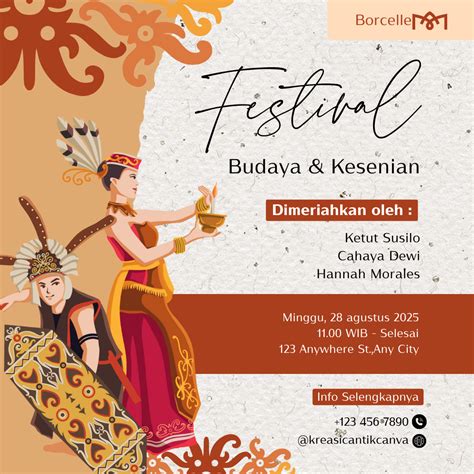 Desain Konten Instagram Festival Budaya Template Canva Instagram Post