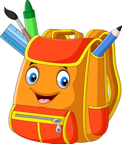 Cartoon School Backpack On White Background Vector Art At Vecteezy