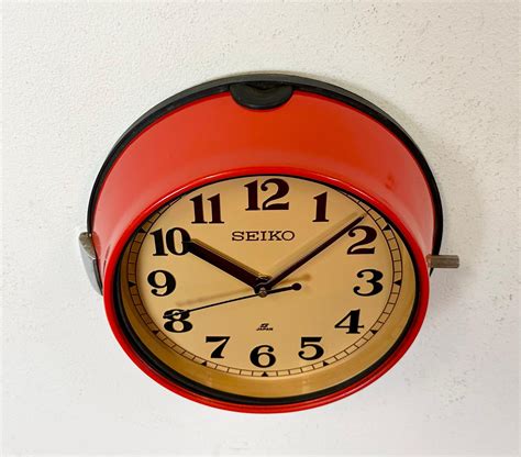 Vintage Red Seiko Maritime Wall Clock 1970s For Sale At 1stdibs Seiko Vintage Wall Clock