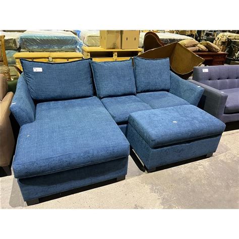 2-PIECE SECTIONAL SOFA WITH STORAGE OTTOMAN APPROX 95"