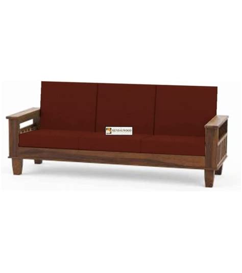 NKF CARVE Wooden Sofa Set For Living Room And Office Three 3 Seater