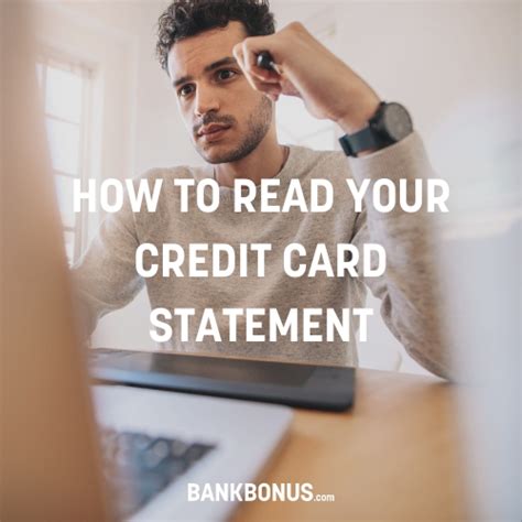 How To Read Your Credit Card Statement