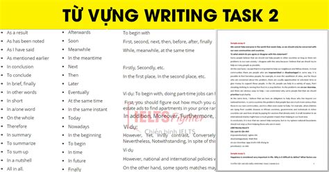 Từ Vựng IELTS Writing Task 2 Bí Quyết Ghi Điểm Cao Trong Bài Viết