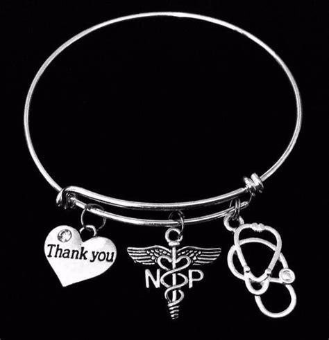 Np Thank You Nurse T Expandable Charm Bracelet One Size Fits All