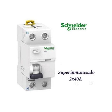 DIFERENCIAL 2x40A SUPERINMUNIZADO 30mA SCHNEIDER A9R 61240