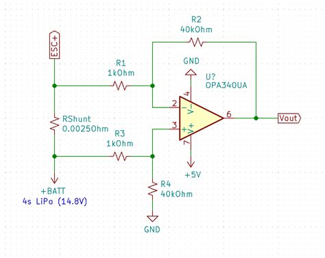 High Side Current Sensing Using Differential Amplifier Electrical