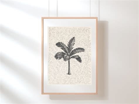 Palm Tree Wall Art Palm Tree Poster Palm Tree Illustration Etsy