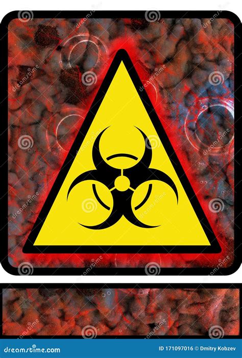 Bacteriological Hazard Warning Sign. Poster with Place for Text Stock ...
