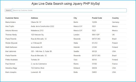 How To Implement Ajax Live Search With Php And Mysql