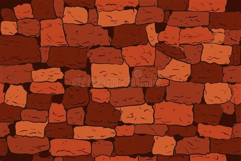 225red Brick Wall Seamless Vector Illustration Background Stock Vector Illustration Of