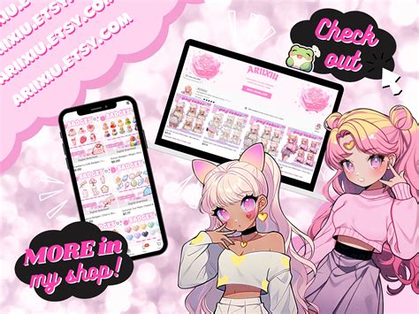 Chibi Girl Cute Twitch Discord Emote Starter Pack Streaming Gamer Streamer Blonde Hair