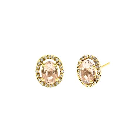 Aretes De Diamante Roseta Zafiro Oro K Baliq