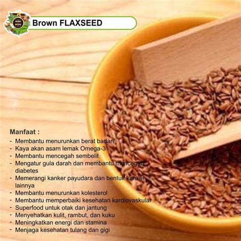 Jual Brown Flakseed Flaxseeds Coklat Flaxseed Biji Flak Cokelat Uk