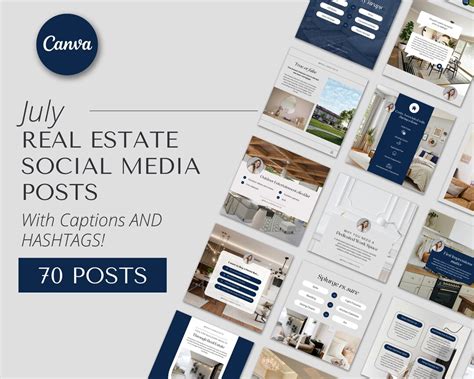 July Real Estate Agent Social Media Posts With Captions Real Estate