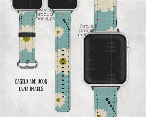 Dye Sublimation Apple Watch Band Mockup Add Your Own Image Etsy