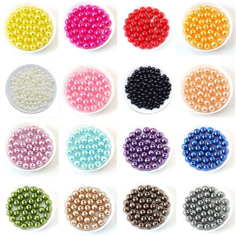 Cheap Pcs Bag With Hole Abs Imitation Pearl Bead Mm