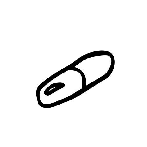 capsule with highlight in doodle style - hand drawn vector drawing ...