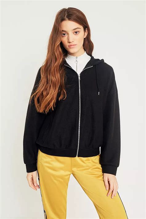 Bdg Fluffy Zip Up Hoodie Urban Outfitters Uk