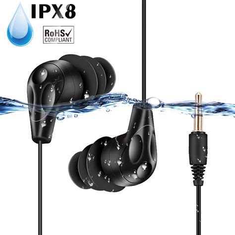 Agptek Ipx8 Waterproof Earbuds Headphones Swimming Sport In Ear