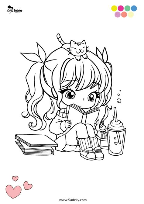 Free Printable Girl Anime Coloring Book Pdf Sadeky Cartoon Coloring