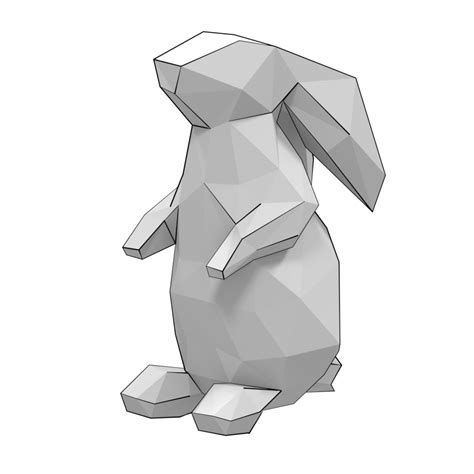 D Papercraft Model Of Rabbit Free Printable Papercraft Templates