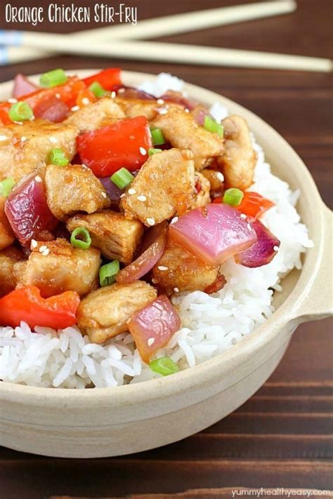 Easy Orange Chicken Stir Fry Yummy Healthy Easy