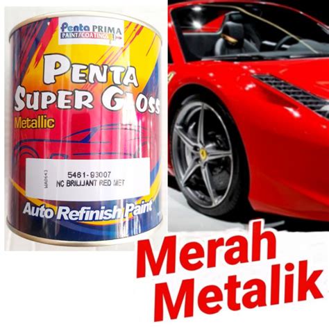 Jual Cat Penta Super Gloss Brilliant Red Met Merah Metalik 200ml