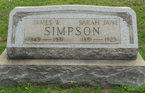 Sarah Jane Marshall Simpson 1851 1923 Mémorial Find a Grave