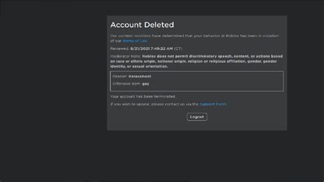 One Of My Friends Got Account Deleted For Saying The Word Gay R Robloxbans