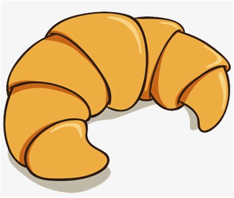 Royalty Free Stock Croissant Breakfast Hand Painted Cartoon Croissant