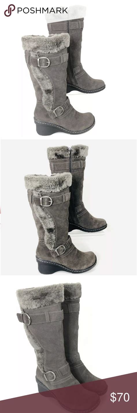 Bear Traps Catchy Womens Heel Gray Suede 7m Bear Traps Catchy Womens Gray Suede Leather Fur