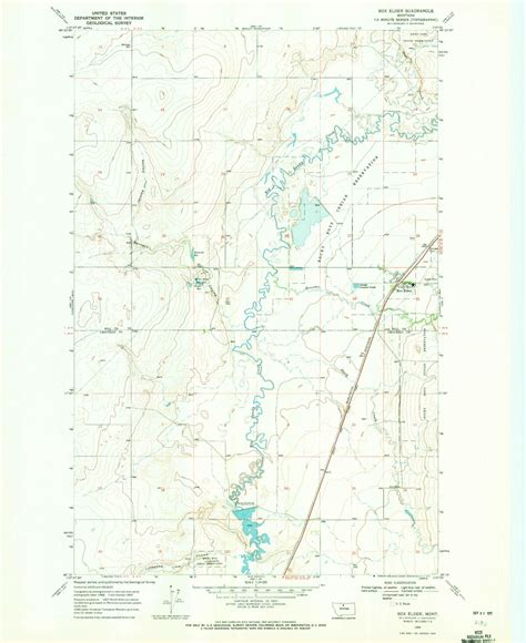 Classic Usgs Box Elder Montana 75x75 Topo Map Mytopo Map Store