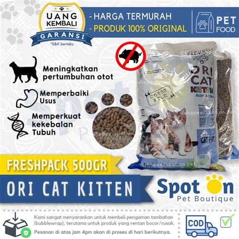 Jual Ori Cat Kitten Gr Freshpack Oricat Kitten Gr Makanan