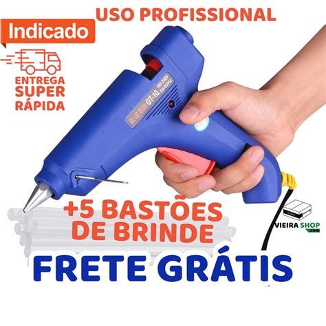 Pistola De Cola Quente Profissional Para Artesanato E Reparos 20w