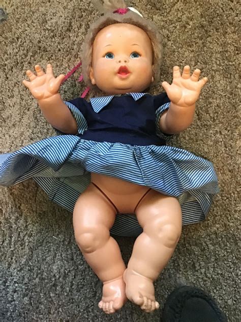 Vintage Rub A Dub Dolly Baby Doll Ideal Toy Corp Vinyl Plastic