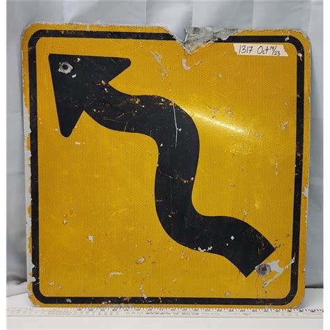 Winding Road Highway Sign Schmalz Auctions