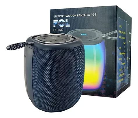 Bocina Fol Fs S Bluetooth Led Radio Color Azul Oscuro Mercadolibre