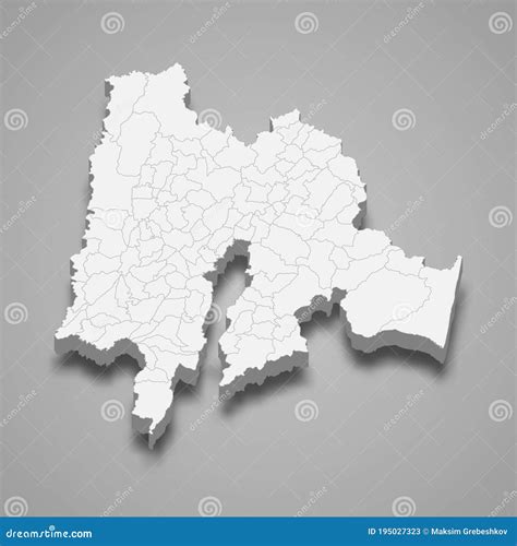 D Map Of Cundinamarca Is A Department Of Colombia Stock Illustration