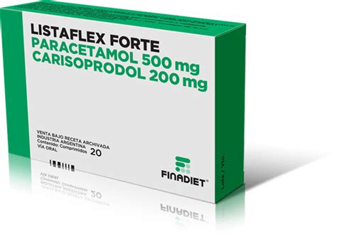 LISTAFLEX FORTE X 30 CMPRIMIDOS CARISOPRODOL PARACETAMOL RELAJANTE